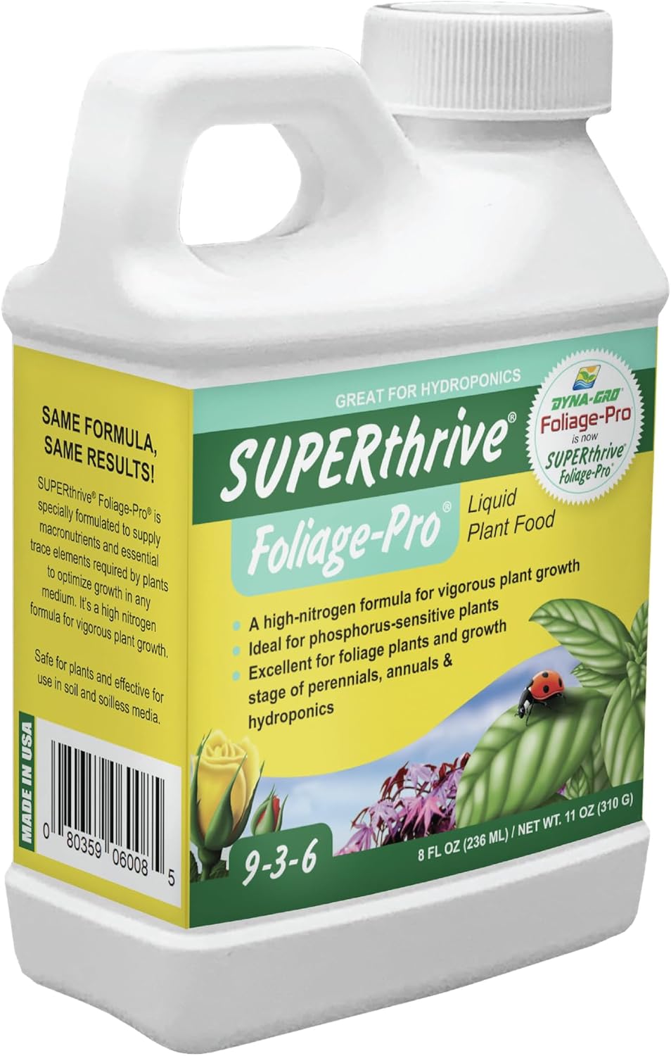 SUPERthrive Foliage-Pro 9-3-6 liquid plant food bottle